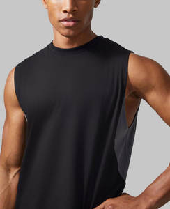 Camiseta sin mangas personalizada de talla grande para hombre, chaleco de gimnasio de algodón transpirable de secado rápido para correr, entrenamiento, decoración impresa - Product Image 2