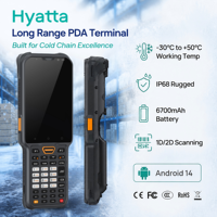 Terminal de collecte de données industriel robuste, lecteur de codes-barres 1D/2D, 38 touches, IP68, Android 14, batterie interchangeable 6700 mAh