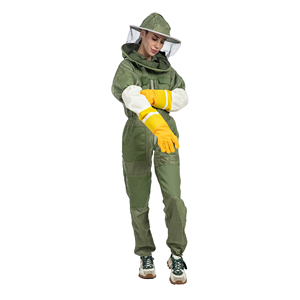 Traje de abeja de algodón OEM, Mono de trabajo verde para mujeres, Apicultores, superventas, nueva condición, uniforme de apicultura, característica transpirable - Product Image 2