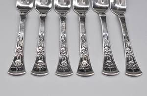 Elegant Silver Plated Brass and Steel Fork Set <b>Mirrored</b> Stainless Material Durable for Daily Dining Special Occasions Serving - Product Image 3