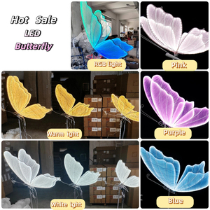 <span class=keywords><strong>Farfalle</strong></span> LED Acriliche Trasparenti 40/60CM con Ali Svolazzanti, Decorazioni per Matrimoni all'Ingrosso - Product Image 4