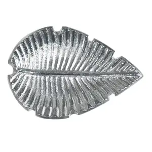 Plateau de service ovale de luxe de haute qualité, très vendu, en aluminium plaqué argent de qualité supérieure, pour servir les aliments - Product Image 2