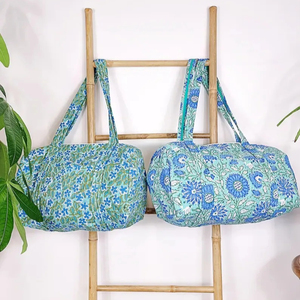 Manufacturer and Wholesaler Large Cotton <b>Weekender</b> Travel <b>Bag</b> Handmade Quilted Duffle Beach <b>Bag</b> Womens Travel <b>Bag</b> - Product Image 1