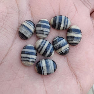Qualité supérieure Jaspe zèbre naturel Forme ovale Pierres précieuses Dos plat Calibré Vente en gros Cabochon en vrac Toutes les tailles disponibles - Product Image 6