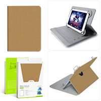 27*20CM 9-10 Universal Brown Tablet Cover Case Élégant Marron FunDA pour tous!