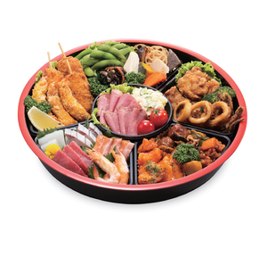 Bandeja Cuadrada de Plástico Negra de Alta Calidad para Sushi, Modelo DKM20, PS PET, para Chicle, en Caja de Cartón y Blister - Product Image 5