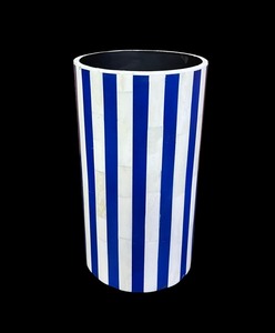 Florero de piso de boda costero con incrustaciones de hierro y hueso hecho a mano con pulido natural blanco decoración del hogar - Product Image 1