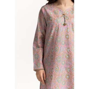 IUSTK-262 Blusa Túnica de Verano Tejida con Cuello en V, Estampado Dorado Discreto y Transpirable para Mujer - Product Image 4