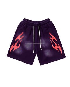 Short de gym personnalisé OEM pour hommes, vêtements de rue surdimensionnés, coupe décontractée, short d'entraînement en polyester en 100% coton évacuant l'humidité, fabricant - Product Image 5