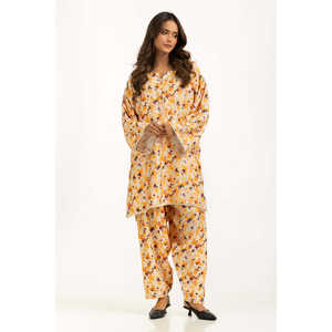 ชุดเซ็ตเสื้อผ้าลำลอง IPST-55171 ผ้าคอตตอนผสมไนลอน พิมพ์ลายเครป ชุดสองชิ้น สำหรับฤดูใบไม้ผลิ/ฤดูร้อน ไซส์ XS ถึง 5XL - Product Image 5