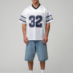 Camiseta de Fútbol Americano de Primera Calidad, Personalizada para Entrenamiento, de Malla Transpirable, Secado Rápido, 100% Poliéster, Unisex, Corta, Estampada - Product Image 3