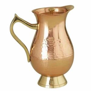 Hammered Copper Jug With Lid Manufacturer Antique Design Solid Quality Drinking <b>Water</b> <b>Hot</b> Selling Customized Handmade Home - Product Image 4
