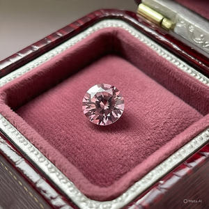 Exclusivo 3 Crt Fancy Round Brilliant Cut Pink Lab-Grown Moissanite D Color VVS1 Piedra preciosa suelta de alta calidad para joyería - Product Image 1