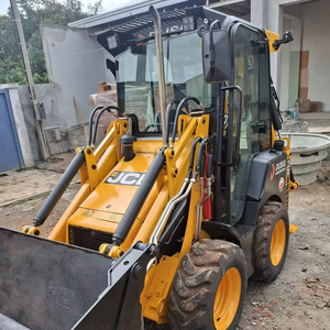 Retroexcavadora de Ruedas JCB 1CX con Enganche Rápido |   Miniexcavadora con Dirección Deslizante |   Accesorio Universal Compatible con Cargador - Product Image 1