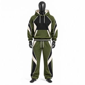 Conjunto Deportivo de Dos Piezas con Capucha y Estampado, Unisex, Estilo Urbano, Cierre Completo, Corte Holgado, Negro y Amarillo, Poliéster, Ropa de Otoño - Product Image 6