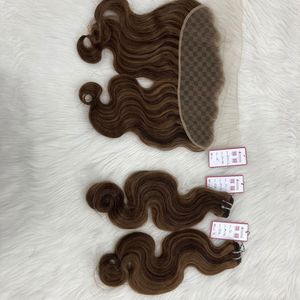 Top Luxury Quality Machine Weft Mix Color # 1A y # 3Q Remy Hair 20 pulgadas Water Wave 100% Remy Top en extensión de cabello - Product Image 5