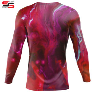 Women's Long Sleeve UPF50 <b>Surf</b> Swimming Compression Shirt Sublimation <b>Printed</b> Spandex BJJ Top Quick Dry Rash Guard - Product Image 2