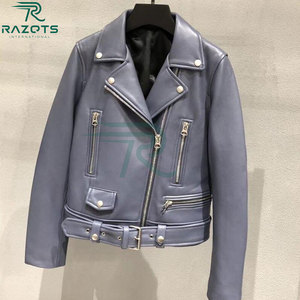 2025 New Women's Premium Genuine <b>Sheep</b> <b>Skin</b> <b>Jacket</b> Stand Finished Plain Dyed Solid Warm Winter Fur Trim Waterproof Breathable - Product Image 6