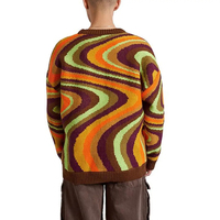Pull en cachemire 100% tricoté jacquard HEATHER COLOR SPACE DYE, respirant, anti-plis, anti-boulochage, style streetwear pour homme, personnalisé