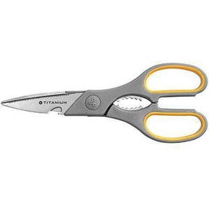 Tijeras universales Westcott TITAN Nitride Bonded SUPER de 210 mm para zurdos y diestros, color gris acero/amarillo - Product Image 1