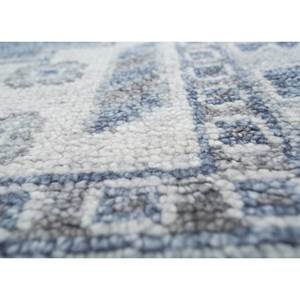 Tapis en laine noué à la main Savana Blue PKWL-986 pour usage domestique - Motif rectangulaire en patchwork pour salon, couloir, entrée - Product Image 3