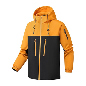 Veste d'extérieur à blocs de couleurs avec coque dure coupe-vent et imperméable aux couleurs contrastées pour l'alpinisme - Product Image 1
