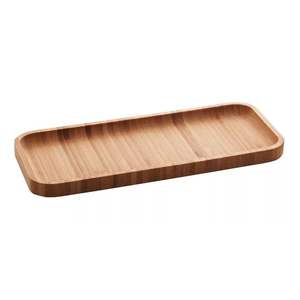Plateau de service rectangulaire en bambou de haute qualité, écologique, couleur naturelle, ensemble de plateaux en bois pour cadeau, petit-déjeuner - Product Image 3