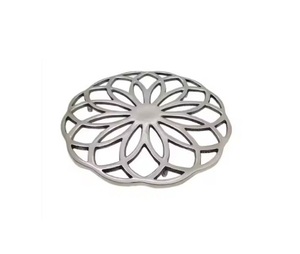 ELEGANT DESIGNS Bronze Classic Embossed Metal <b>Trivet</b> & Coaster Irregular Shape 300mm Diameter 10mm Thick Dining Table Decor - Product Image 3