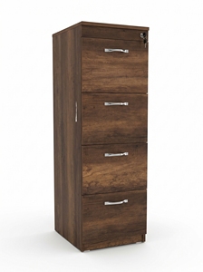 Modern White MDF 4-Drawer File <b>Cabinet</b> <b>Lockable</b> Freestanding Office <b>Storage</b> Home Office Commercial Use Minimalist Design - Product Image 5