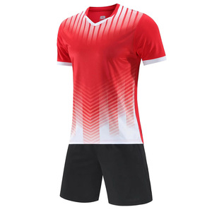 ชุดฟุตบอลขายส่ง พิมพ์ลายด้วยความร้อน น้ำหนักเบา ระบายอากาศได้ดี ป้องกันรังสียูวี แห้งเร็ว เสื้อและกางเกงขาสั้น รับทำแบรนด์ทีม - Product Image 6