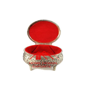 Boîte à bijoux en laiton pur finition noire au design vintage pour le rangement - Product Image 3