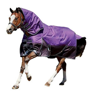 Waterproof Horse Turnout Rug 600D Oxford Fabric Pink with Large Tail Flap and 2 Leg Straps All Seasons Outdoor Use - Product Image 2