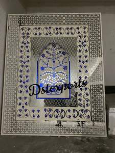 Modern Mirror <b>Backdrop</b> for Wedding Stage White Mirror Glass Wedding Stage <b>Backdrop</b> Panel Sparkling Mirror Reception Stage <b>Frame</b> - Product Image 5