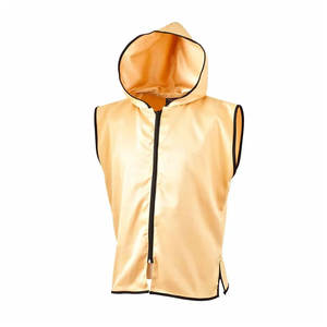 New Arrival Boxing <b>Sleeveless</b> Hoodies Solid Color Boxing <b>Sleeveless</b> <b>Hoodie</b> by Player Styles - Product Image 2