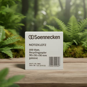 Wood-Free Grey 800 Sheets 100% Recycled Paper <b>Memo</b> <b>Pad</b> 9x9x9cm SOENNECKEN - Product Image 3