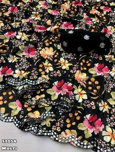 Bollywood indien noir fantaisie imprimé Designer Showstopper Sari dernier exclusif de qualité supérieure Saree ethnique StunningLook à la mode - Product Image 2