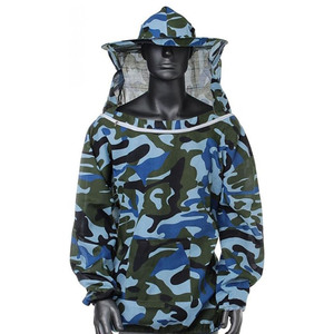 Custom <b>Camouflage</b> Beekeeping Jacket with Veil Hood Full Protection Nylon Bee Suit Lightweight Beekeeper Protective Jacket OEM - Product Image 1