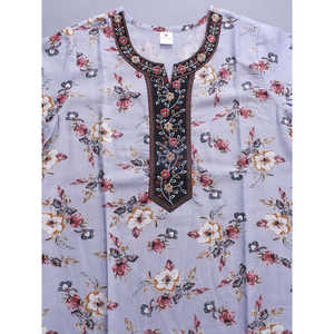 Chemise de nuit Alpine ODM en tissu doux tissé avec poche latérale, broderie au col et logo personnalisé, fermeture à cordon, MOQ 3 pièces - Product Image 6