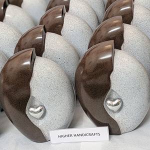 Urne funéraire en forme de cœur pour cendres Urne funéraire unique pour adultes en métal aluminium Urne commémorative Fabricant direct - Product Image 1