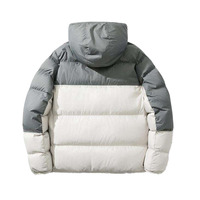 Vestes d'hiver matelassées à capuche unisexes grandes tailles, fines, surdimensionnées, fermeture éclair, résistantes à l'eau, rayées noires, écologiques, pour adultes