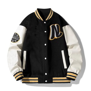 Veste universitaire tendance avec patchs en chenille personnalisés, broderie élégante, bomber moderne de style lettreman - Product Image 4
