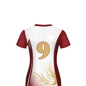 ชุดเครื่องแบบทีมวอลเลย์บอลชุดแขนครึ่ง100% โพลีเอสเตอร์โลโก้แบบกำหนดเอง - Product Image 5