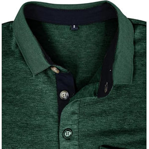 Polo de manga corta para hombre con cuello acanalado y ajuste a medida, ideal para uso diario, uniforme de oficina y logotipo bordado personalizado - Product Image 4
