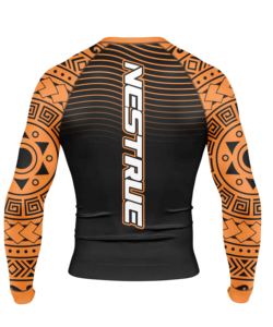 Rashguard unisexe personnalisé OEM, impression numérique, anti-UV UPF50, compression, écologique, 100% polyester, manches longues, vêtements de BJJ, équipement de MMA - Product Image 3