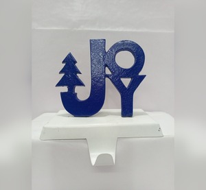 Soporte de calcetín de Navidad de fundición en forma de árbol azul gancho de vacaciones con Base de aluminio y Metal decorativo para manto de hogar o exhibición de pared - Product Image 5