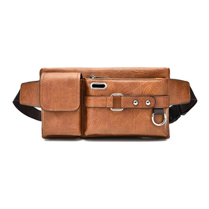 À la mode décontracté poitrine polyvalent multicouche en cuir imperméable femmes ceinture taille Fanny sac - Product Image 5