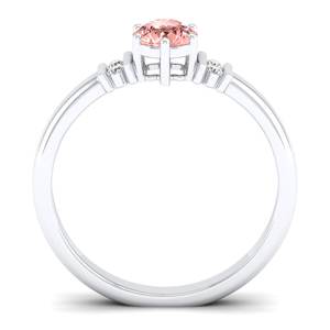 Anillo de Morganita con Corte Brillante Redondo de 0.5 Quilates, Precio al por Mayor de REYES, en Oro Sólido de 14K, Anillos de Compromiso de Diamantes para Mujer - Product Image 4