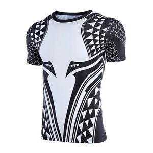 RashGuard de media manga a la moda 2025, protector de erupción personalizado, MMA, manga corta, Rashguard hecho a medida para hombres - Product Image 3