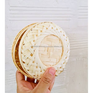 Mini boîte à gâteau de lune de conception rustique en bambou écologique faite au Vietnam pour la décoration intérieure cadeau d'anniversaire prix de gros - Product Image 6