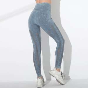 Wholesale High Waisted 100% Cotton Scrunch Butt Leggings for <b>Women</b> Stretchable <b>Compression</b> Gym Yoga Running <b>Tights</b> Solid Pants - Product Image 6